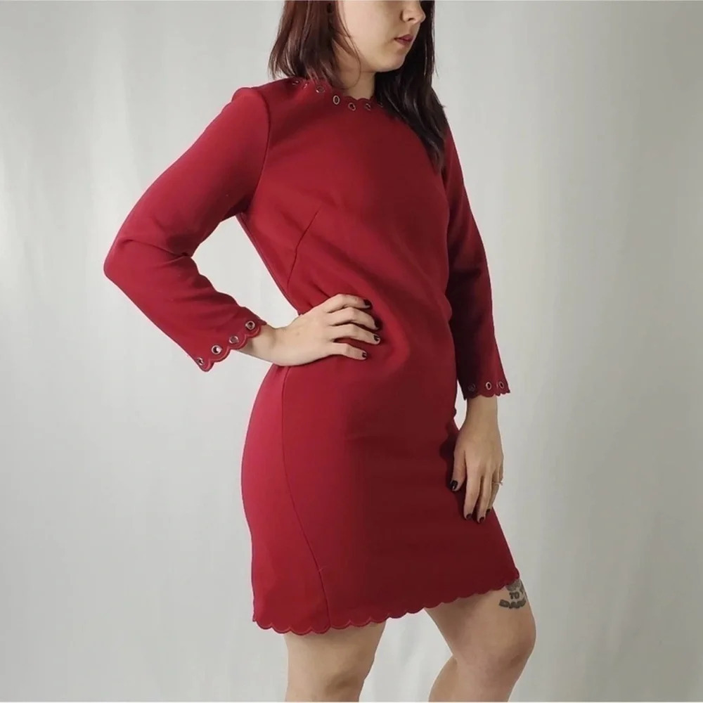 Kate Spade Grommet Scalloped Trim Shift NWOT